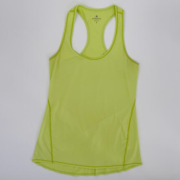 Athleta Womens Chi Green Lime Racerback Active Tank Top Size Small Scoop Neck - Picture 1 of 5